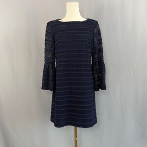 Chaps Navy Long Sleeve Dress or Long Blouse, You Choose